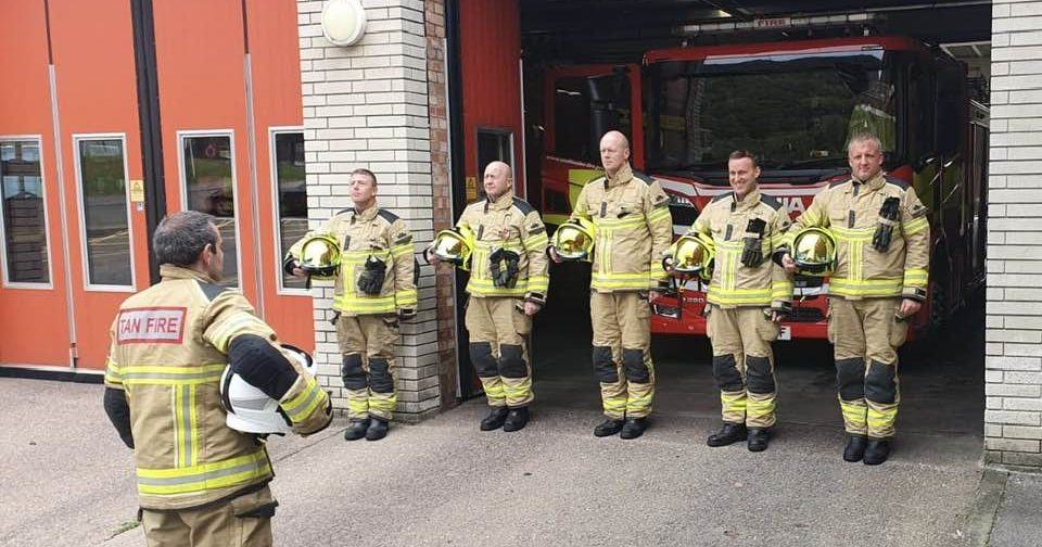South Wales Fire and Rescue Service parade for the Queen